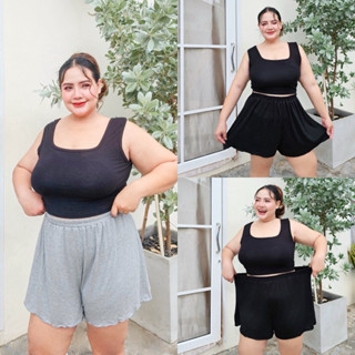 /BP/ กางเกงขาสั้น สาวอวบ มีไซส์เอว32-66 ผ้าเรย่อนนิ่ม เอวสูง…