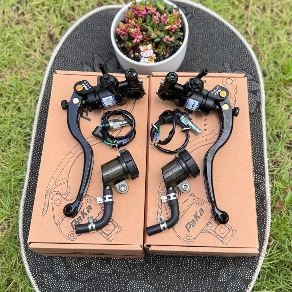 🛵🛵 ปั้มบนคู่ PAKA เบอร์ 17.5 มิล ปั้มคู่ ทั้ง2ฝั่ง อุปกรณ์ครบ ใส่ Pcx160ABS Nmax Xmax Forza Drone รถ