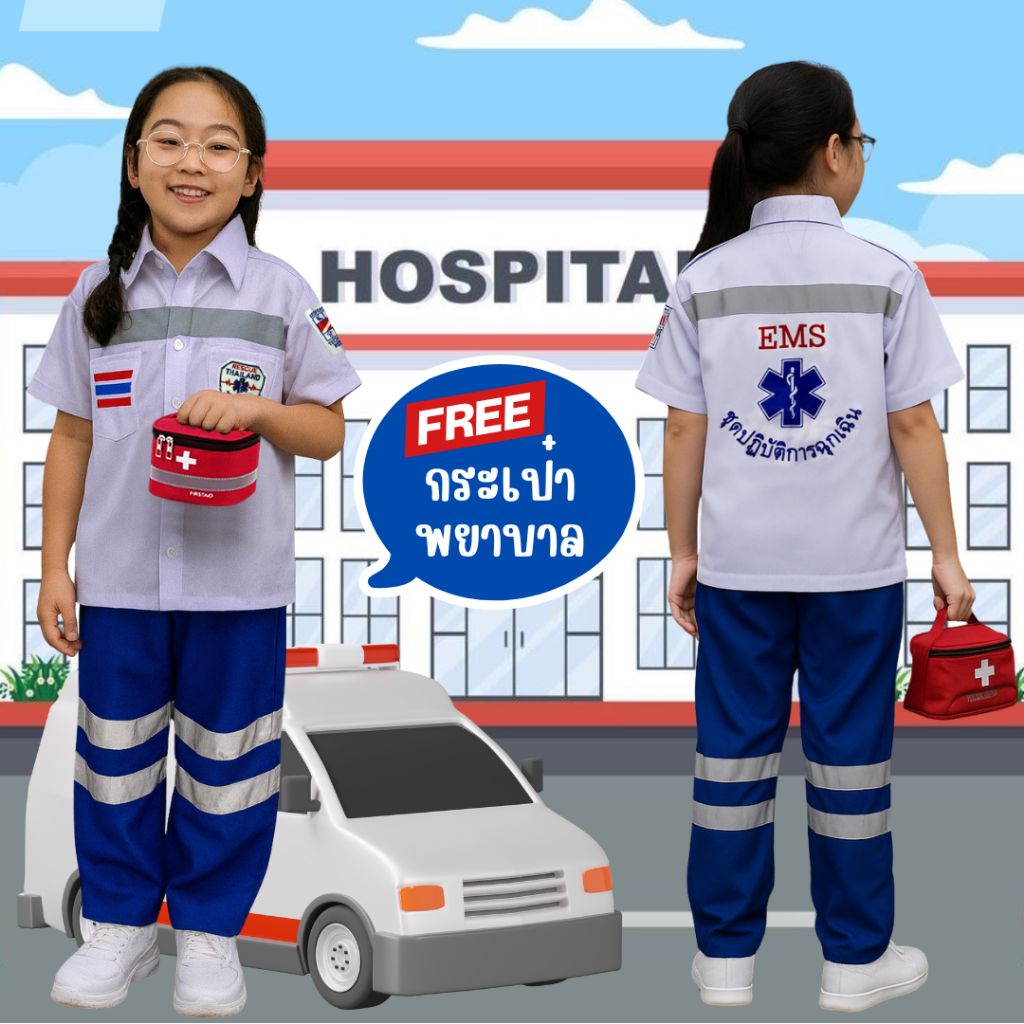 ຊຸດພະຍາບານສຸກເສີນສຳລັບເດັກ (EMS) ຊຸດກູ້ໄພສຸກເສີນ ແຕ່ງຕົວອາຊີບ