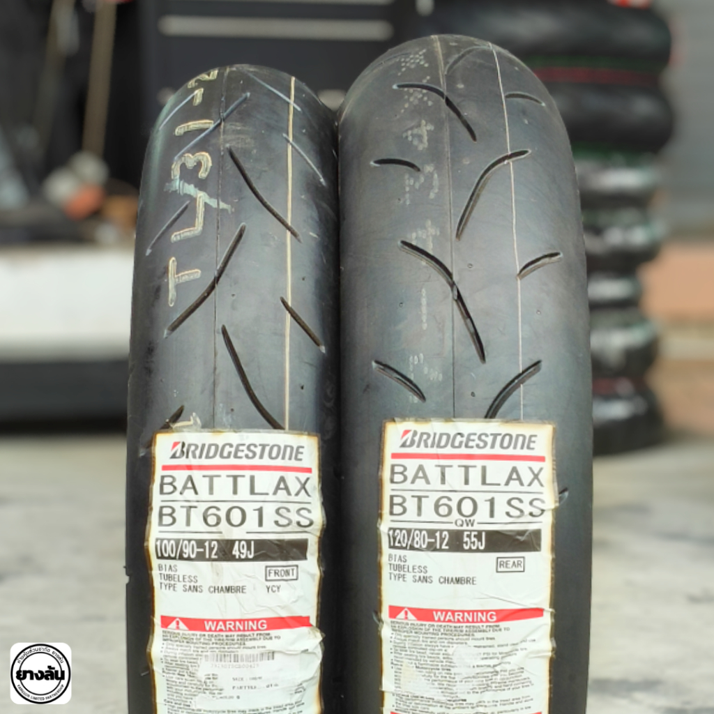 BRIDGESTONE BATTLAX BT-601SS 100/90-12 + 120/80-12 | ยางสายซิ่ง สำหรับสกู๊ตเตอร์ คอมพาวน์สนาม