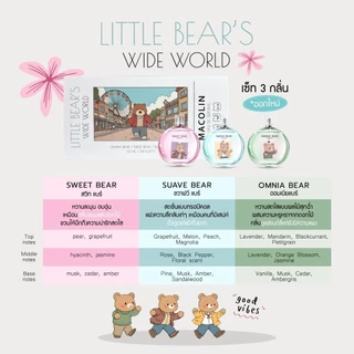MACOLIN น้ำหอม LITTLE BEAR'S WIDE WORLD PERFUME SUIT ใช้ได้ทั้งชายและหญิง 30ml*3
