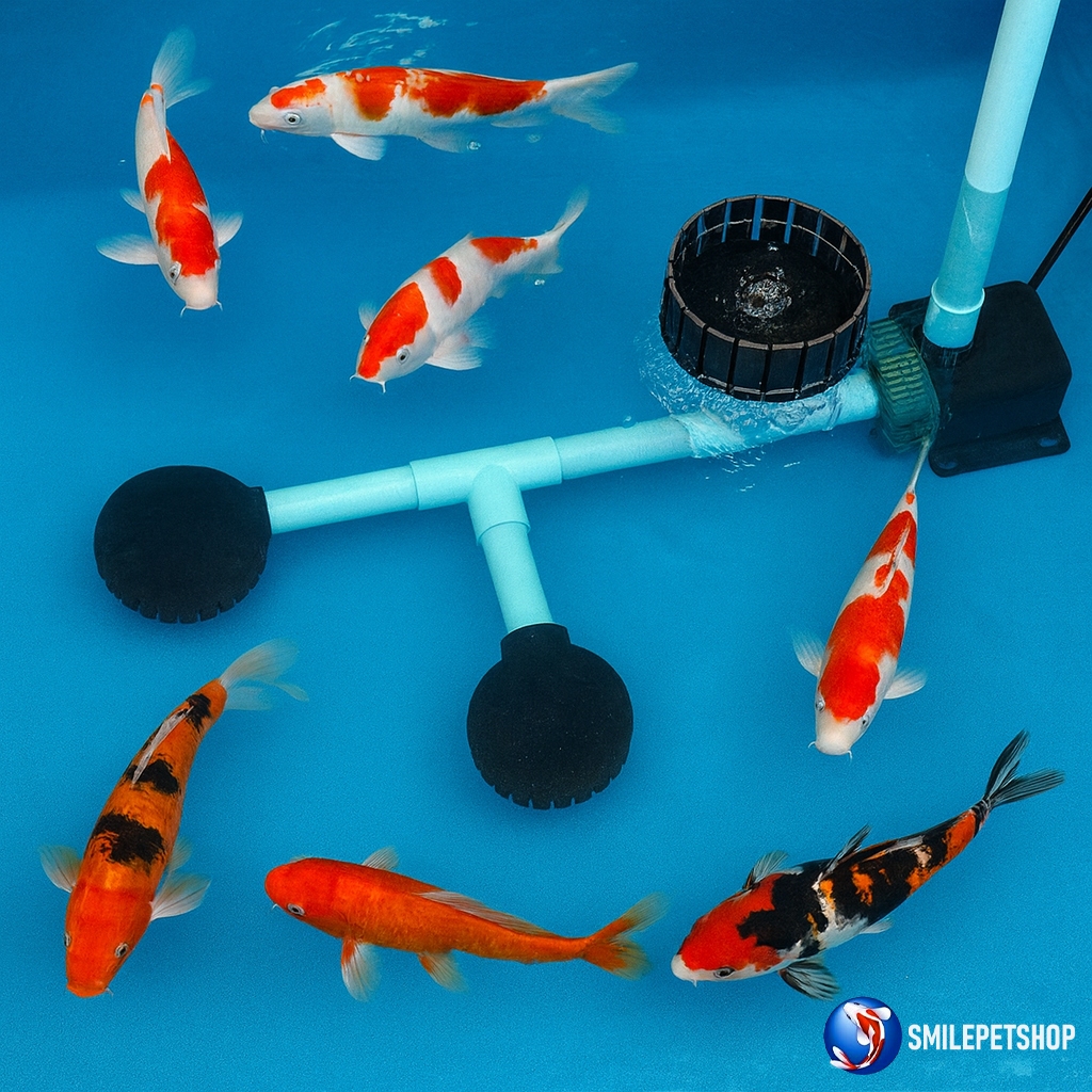 สกิมเมอร์ และสะดือเทียม สำหรับบ่อปลา (ดูดตะกอนก้นบ่อ กำจัดฝ้าผิวน้ำ ) - รูปที่ 6