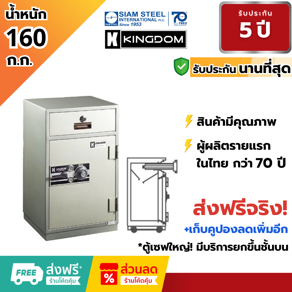 ตู้เซฟKingdom SAN-8253 น้ำหนัก 160 กก. กันไฟ2ชม. หมุนรหัส ส่งฟรี กทม-ปริมณฑล (ต่างจังหวัดสอบถามค่าขนส่งก่อนสั่งซื้อ)