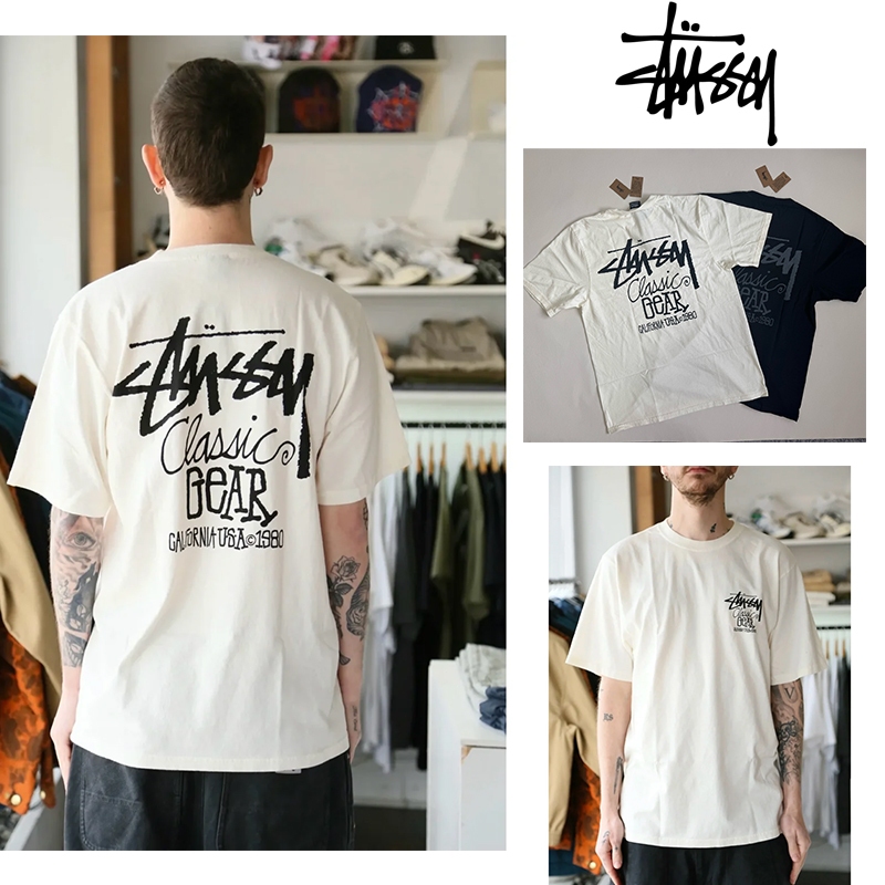 [พร้อมส่ง] STUSSY CLASSIC GEAR TEE PIGMENT DYED TEE (US)
