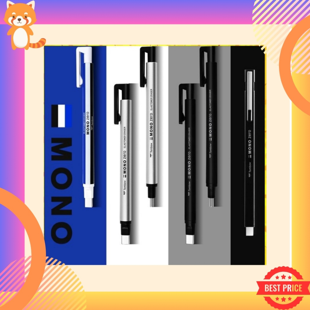 Mono Zero Eraser ยางลบแท่ง หัวขนาดเล็ก แบบกลม/เหลี่ยม ออกแบบเพื่อลบในพื้นที่แคบ