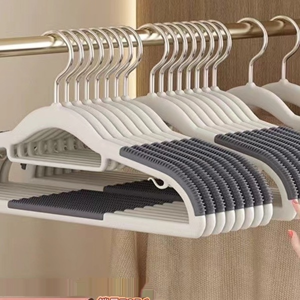 DOCOXO[เซตสุดคุ้ม 30ชิ้น] ไม้แขวนเสื้อพลาสติก ไม้เเขวนขอบกันลื่น แขวนผ้า กันลื่น ตะขอเเขวนสายเดี่ยว