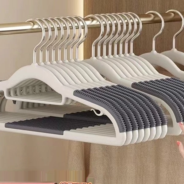 DOCOXO[เซตสุดคุ้ม 30ชิ้น] ไม้แขวนเสื้อพลาสติก ไม้เเขวนขอบกันลื่น แขวนผ้า กันลื่น ตะขอเเขวนสายเดี่ยว