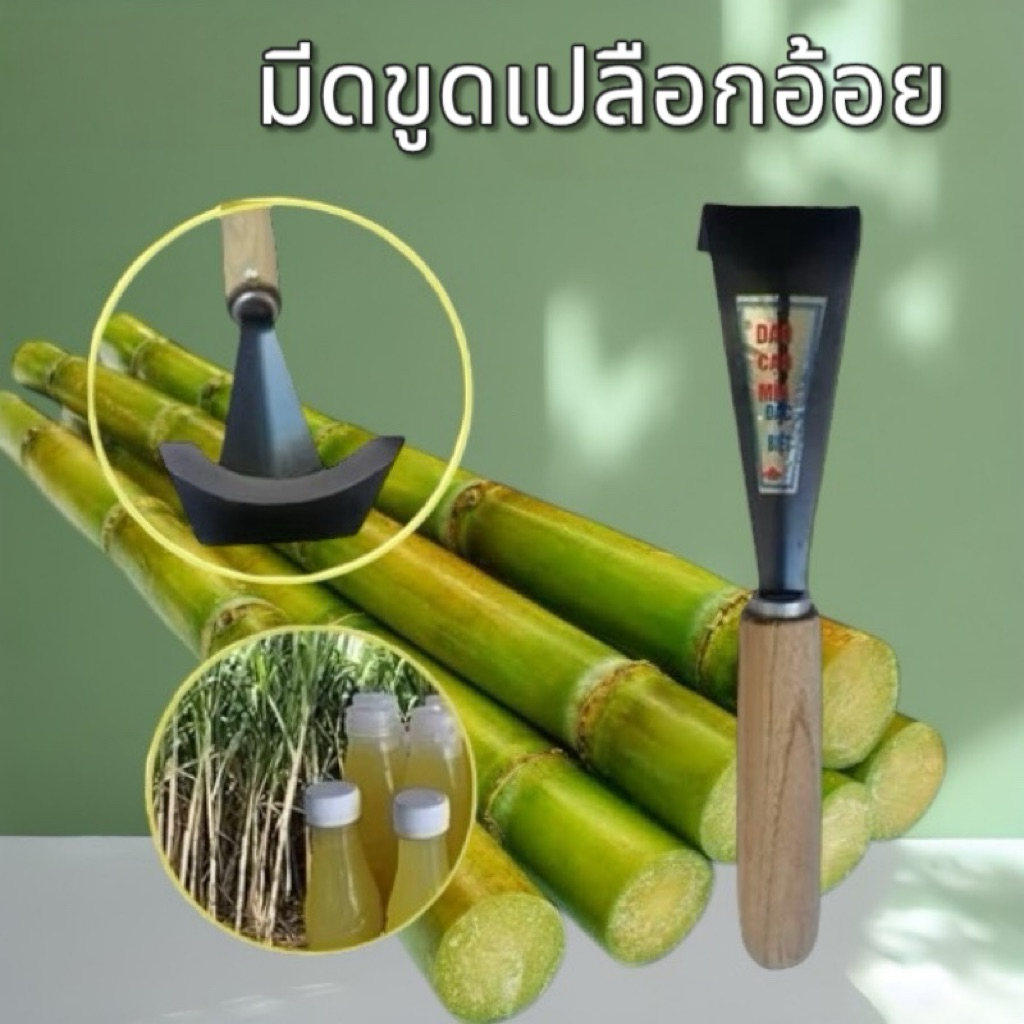 ( พร้อมส่ง)มีดขูดอ้อยด้ามไม้ ใบมีดเหล็ก ที่ขูดอ้อยแท้ คม ทนทาน ไม่เป็นสนิม [มีดอเนกประสงค์]