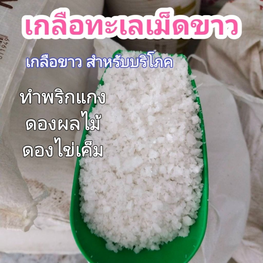 เกลือทะเล​ เกลือทะเลเม็ดขาว​ ทำพริกแกง​ ดองไข่เค็ม​ ดองผลไม้
