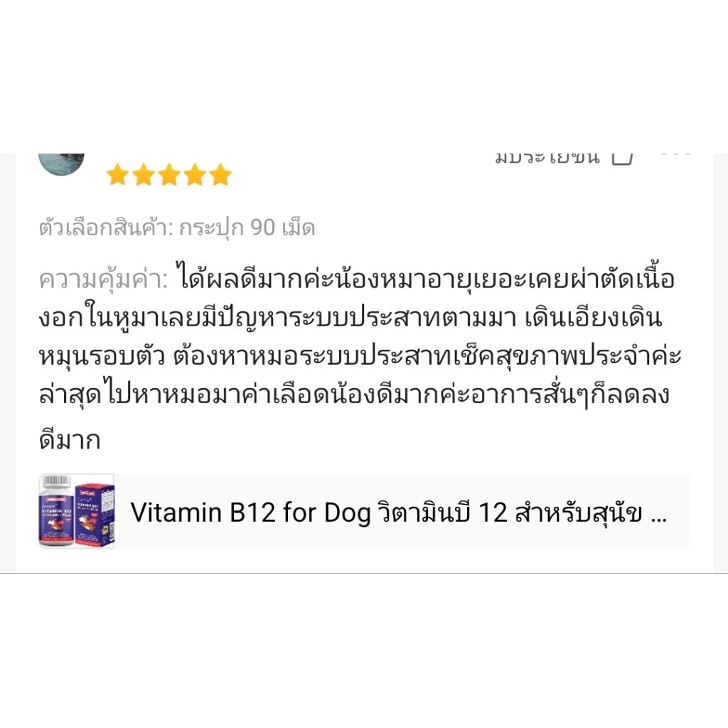 Vitamin B12 for Dog วิตามินบี 12 สำหรับสุนัข บำรุงระบบประสาท สมอง ระบบเผาผลาญ ภูมิคุ้มกัน และเม็ดเลือด - รูปที่ 6