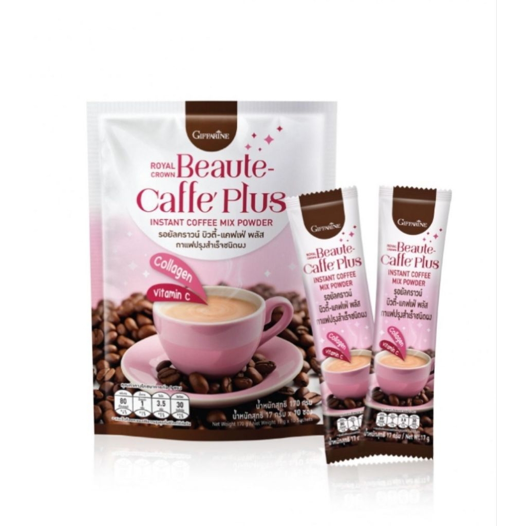 รอยัลคราวน์ บิวตี้-แคฟเฟ่ พลัสกาแฟ 3 in 1 ที่มีส่วนผสมของคอลลาเจนและวิตามินซี