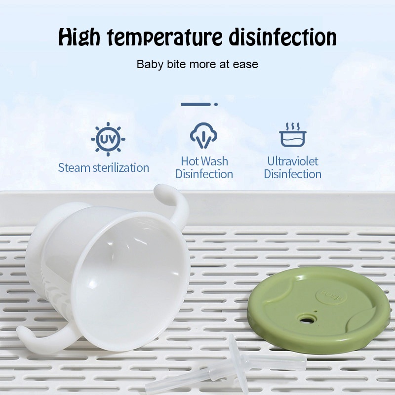 แก้วหัดดื่มกันสำลัก ถ้วยหัดดื่มเด็ก 160ml ซิลิโคน ถอดล้างทำความสะอาดได้ - รูปที่ 7