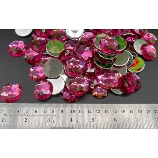 พลอยเรซิ่น ทรงกลม ฐานเรียบ ขนาด25mm/30mm/35mm ใช้ในงานศิลปะตกแต่ง diy