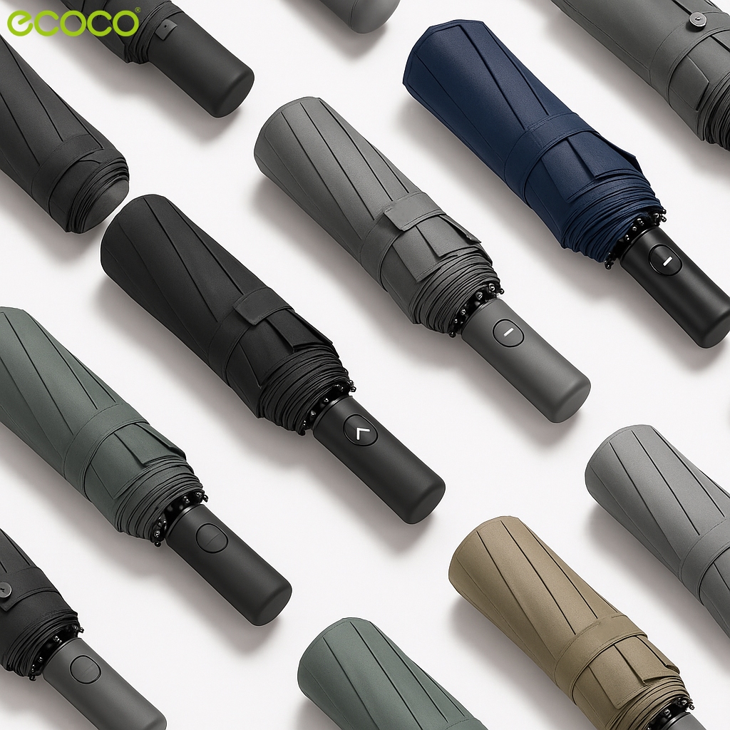 Ecoco ร่มอัตโนมัติ กันนํ้า กันฝน ป้องกันรังสียูวี ร่มอัตโนมัติ มี 2 สีให้เลือก