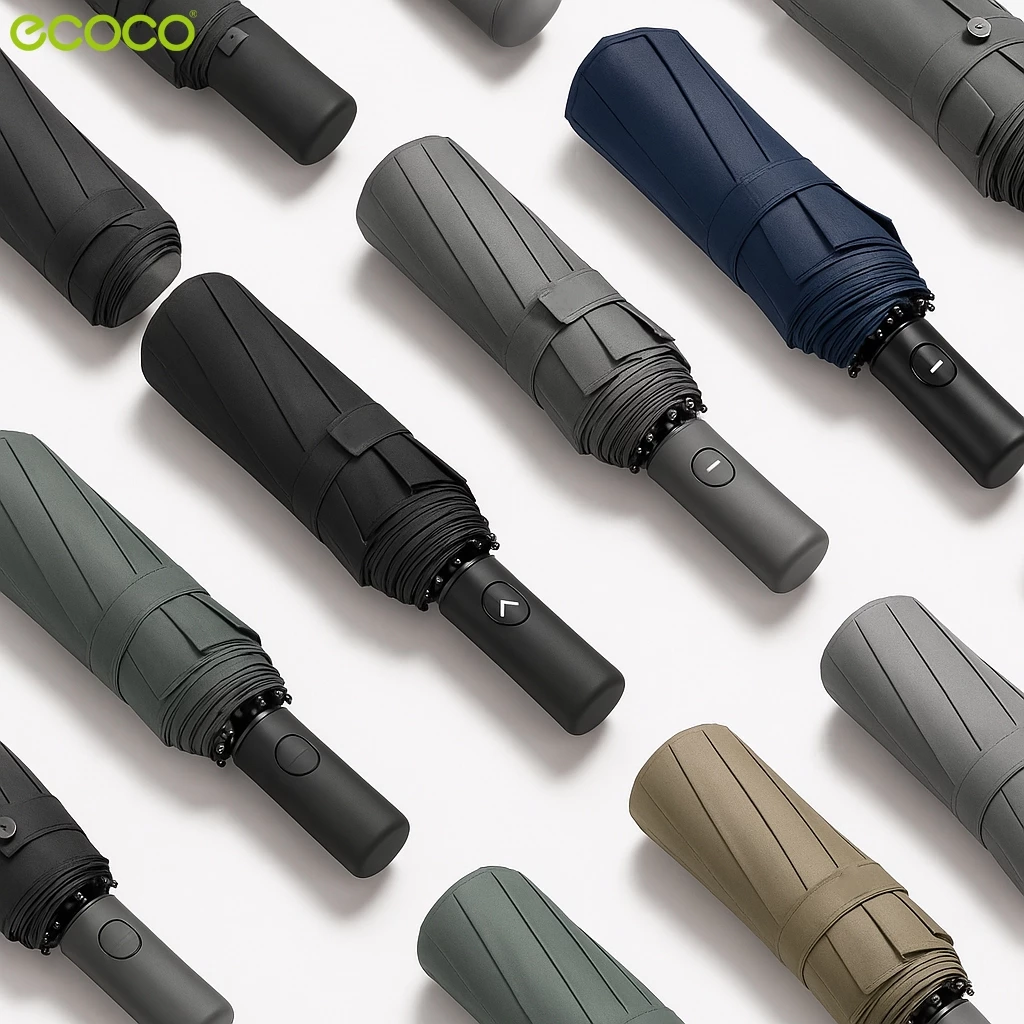 Ecoco ร่มอัตโนมัติ กันนํ้า กันฝน ป้องกันรังสียูวี ร่มอัตโนมัติ มี 2 สีให้เลือก