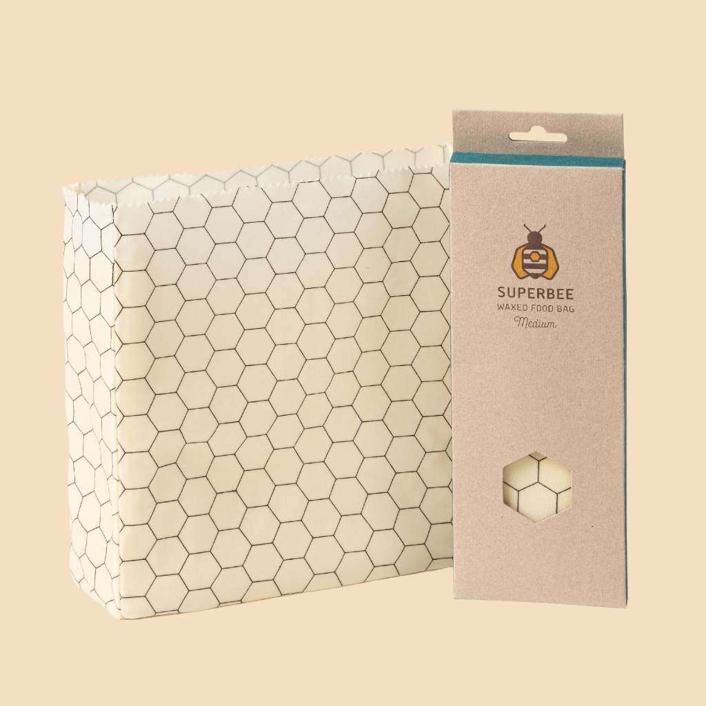 SuperBee Wax Wraps ถุงเคลือบไขผึ้ง กลาง – Medium Waxed Food Bag (40g)