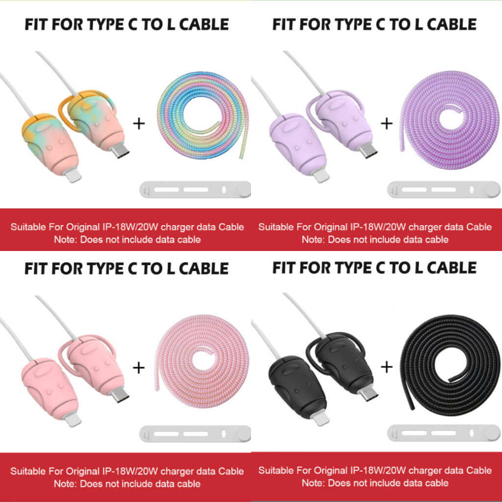 Data Cableฝาครอบป้องกัน สายชาร์จแบบน มลายการ์ตูนสำหรับสุนัข สายข้อมูล ฝาครอบป้องกัน เหมาะสำหรับ IPฝาครอบป้องกันสายเคเบิล