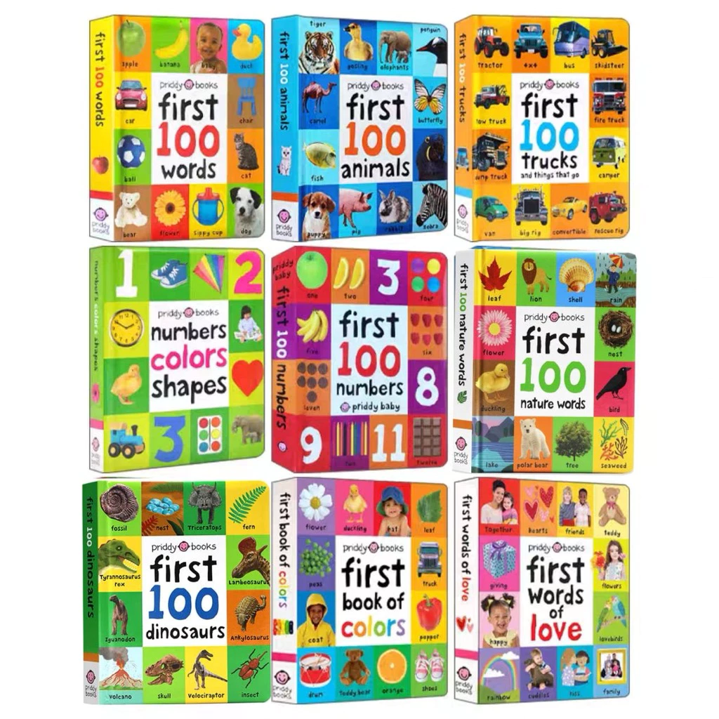 หนังสือเด็ก 100 First word board book หนังสือภาษาอังกฤษเด็กเล็ก เริ่มต้นฝึกอ่าน vocaburaly first skills(03007032)