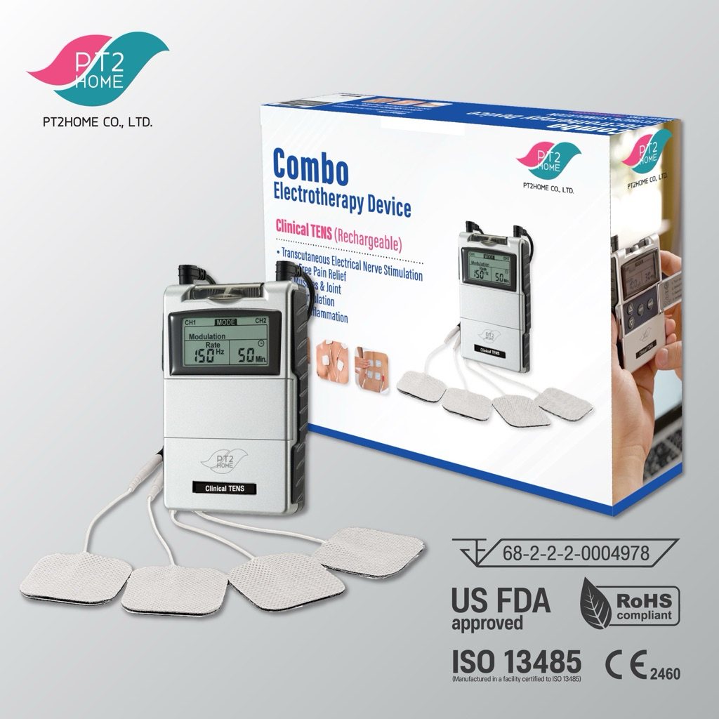 Clinical TENS รุ่นใหม่ เทนส์ มาตรฐานสากล เครื่องกระตุ้นไฟฟ้าลดปวด ลดชา กายภาพบำบัด คลายกล้ามเนื้อ