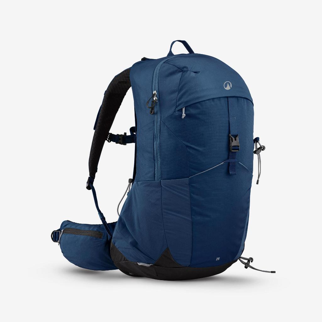 เป้เดินป่า กระเป๋าสะพาย เดินทาง QUECHUA 25 L Ventilated Hiking Backpack MH500 Blue