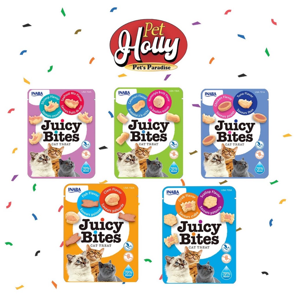 Pet Holly - ขนมแมว Inaba Juicy Bites นิ่ม เคี้ยวง่าย