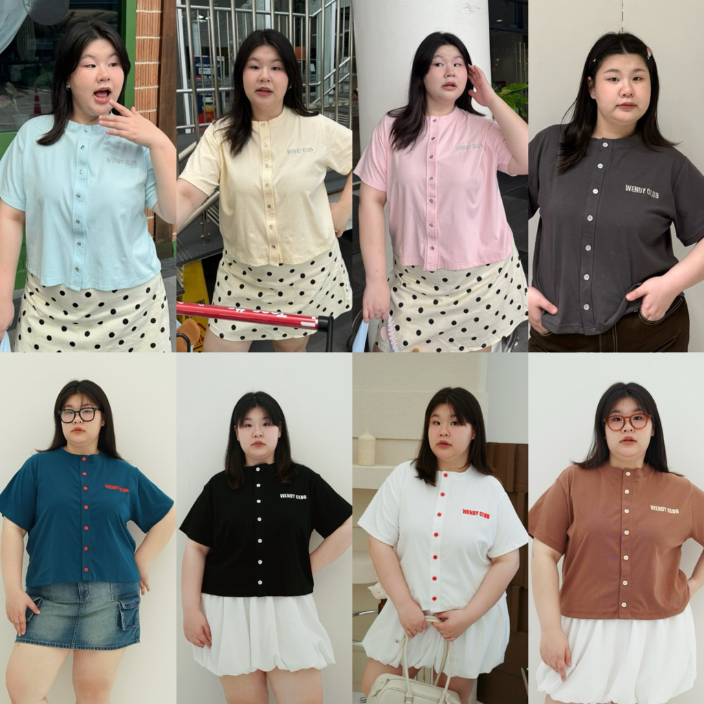 Wendy Club (ขายดีอันดับ 1) เสื้อยูนิกระดุมผ่าหน้า Wendystore19