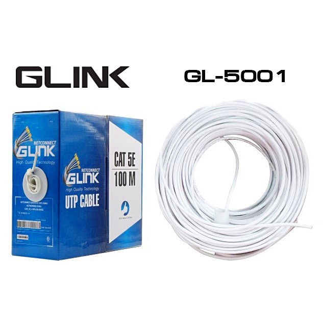 Glink สายแลน CAT5e UTP Cable GL5001 / GL-5001 (100m/Box)
