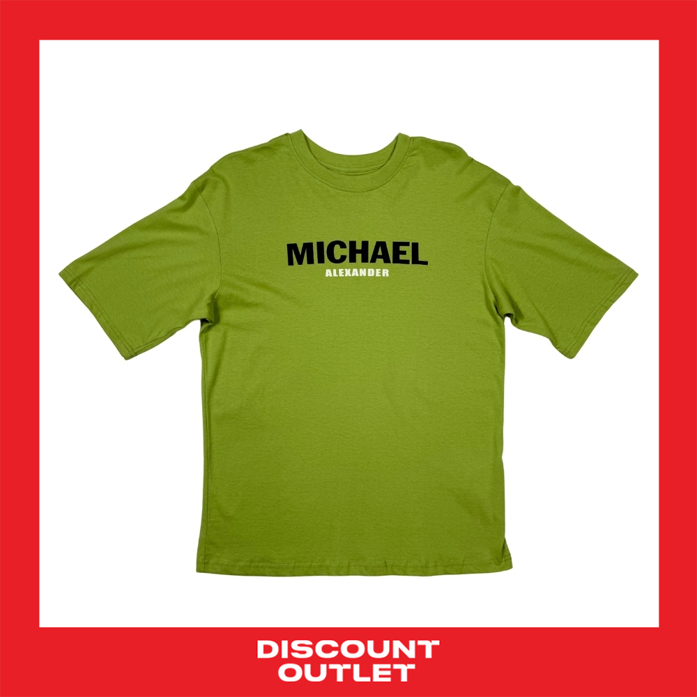 Discount Outlet เสื้อยืดแขนสั้นคอกลมผู้ชาย ผ้าคอตต้อน 100%