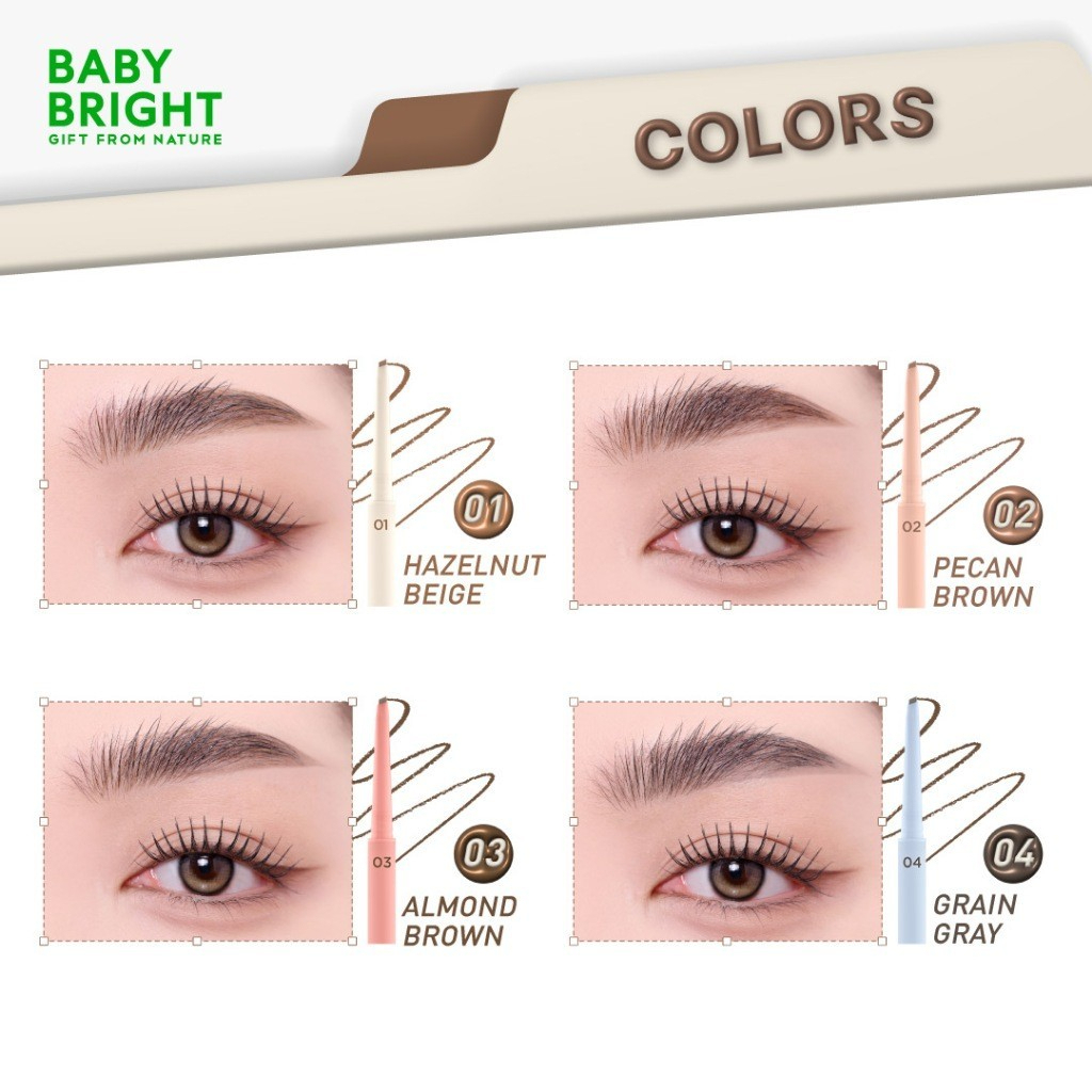 (1ชิ้น) Baby bright  mousse brow มูสบราวพาวเดอร์เพนซิล 0.06g คิ้วสวย คมชัดติดทน - รูปที่ 3