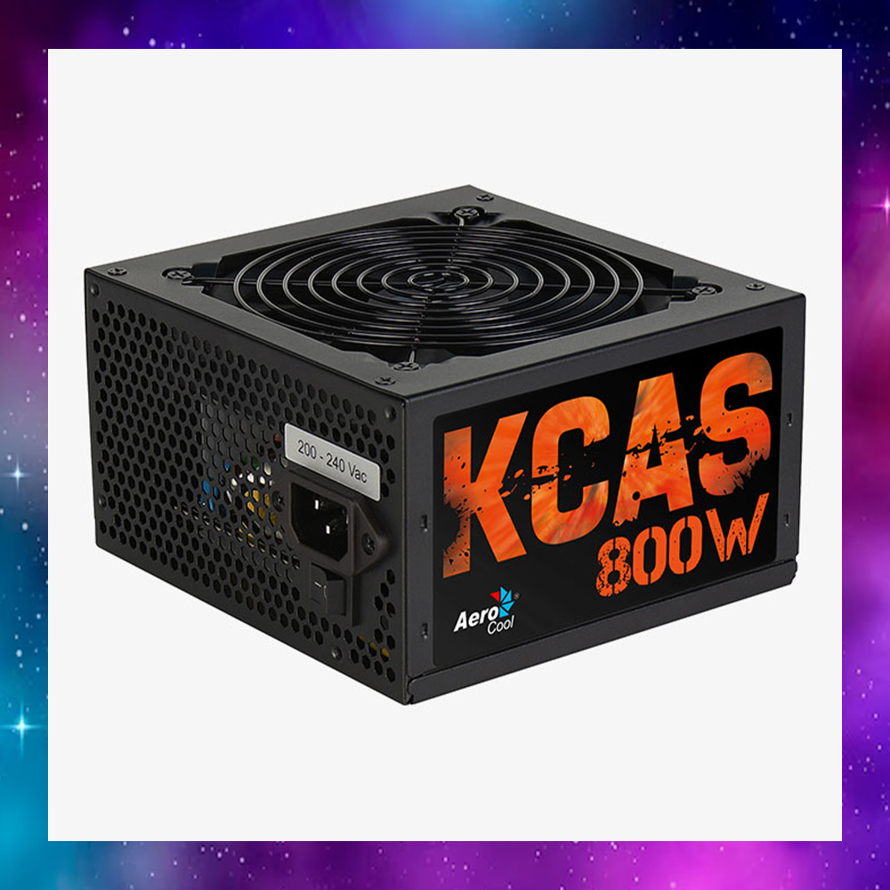 POWER SUPPLY (อุปกรณ์จ่ายไฟ) AEROCOOL 800W 80+BRONZE KCAS ใช้งานปกติ
