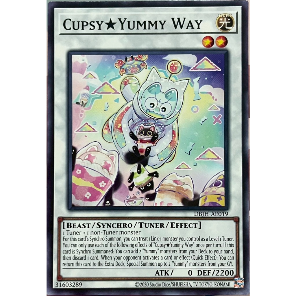 Yugioh Asia-Eng [DBJH-AE019] Cupsy★Yummy Way (Common) การ์ดยูกิแท้ถูกลิขสิทธิ์