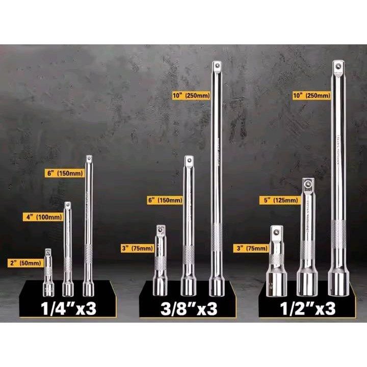 ประแจ ข้อต่อบล็อก ด้ามต่อบล็อก ด้ามเลื่อน ด้ามสไลด์ 1/2”(4หุน),1/4”(2หุน)3/8"(3หุน)  บล็อกประแจ ด้ามแอล ลูกบล็อก