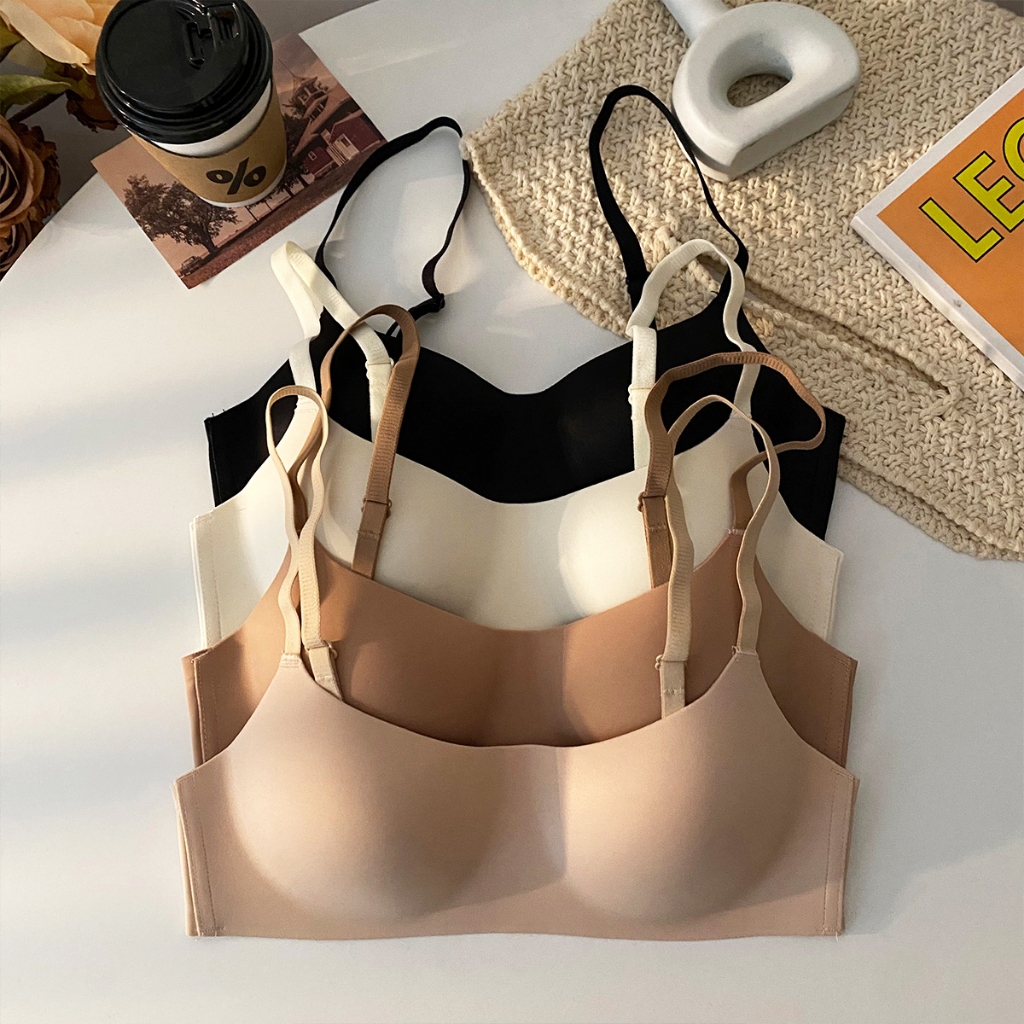 เสื้อในไร้โครง ไร้ขอบ เสื้อในผู้หญิง สายปรับระดับได้ ระบายอากาศได้สบาย เนื้อผ้าบางเบาใส่สบาย NY060