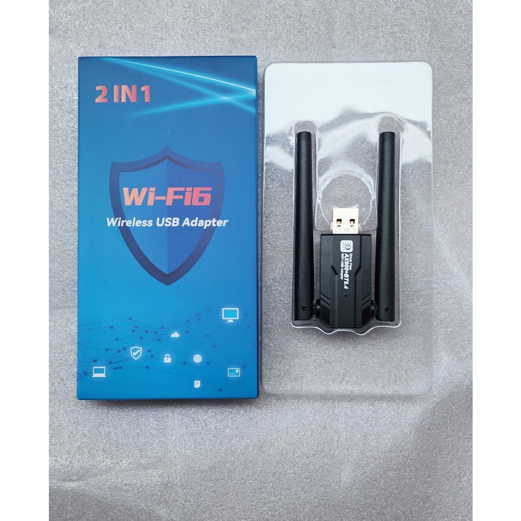 พร้อมส่ง USB WIFI6 ยูเอสบี ไวฟาย 900Mbps. มีบูลทูธ Bluetooth 5.4 ในตัว รับได้ทั้ง 2.4G และ 5.8G WIFI