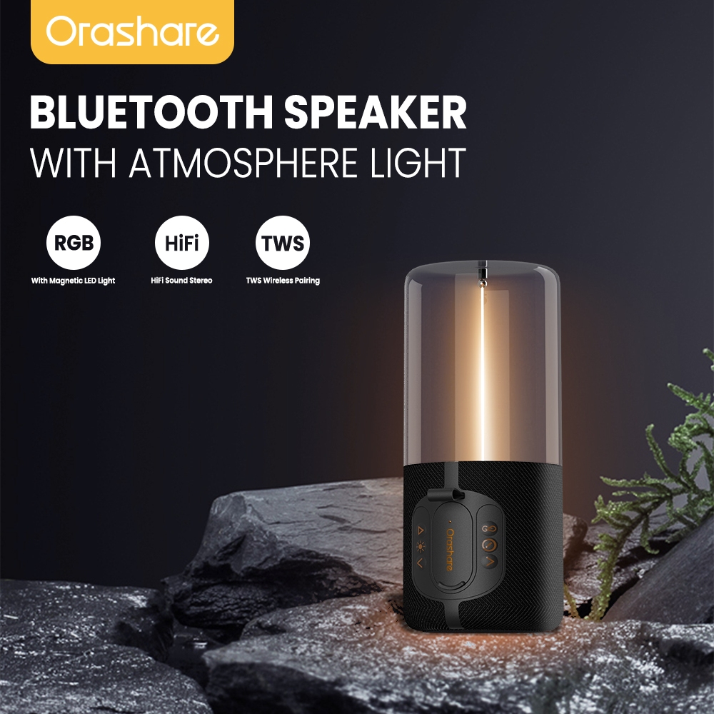 Orashare BSL01 Speaker Bluetooth With Magnetic Atmosphere Light HiFi Sound TWS Speaker BT5.3