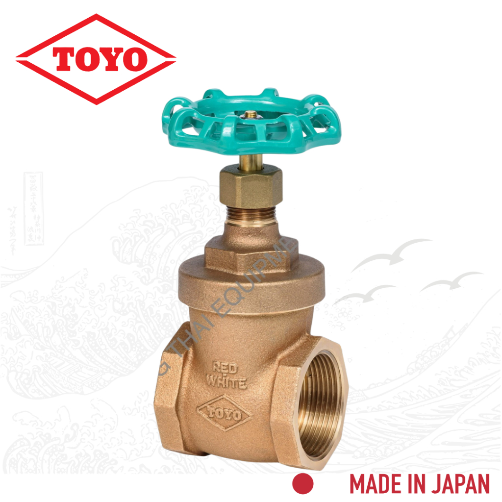 TOYO ประตูน้ำทองเหลือง ขนาด 3/8" - 1.1/2" / 300 Psi / Model 204A