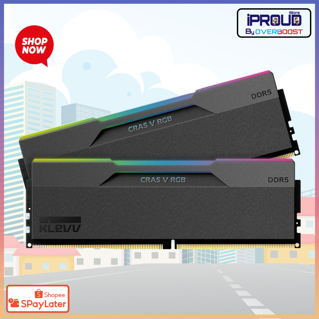 KLEVV CRAS V RGB DDR5 Gaming OC Memory - 64GB (32GBx2) 6000MHz CL30