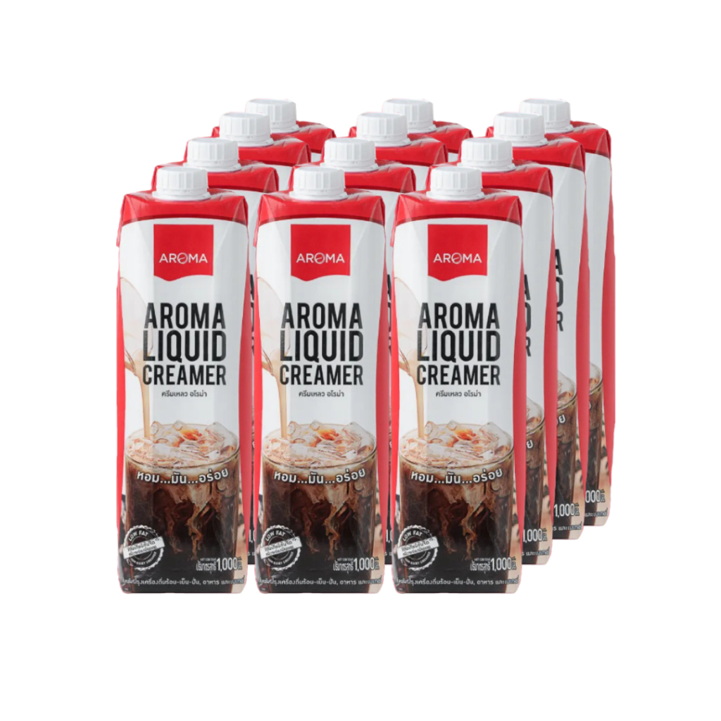 Aroma ครีมเหลว กล่องแดง ตราอโรม่า ( ยกลัง ขนาด 1,000 ml. x 12 กล่อง )