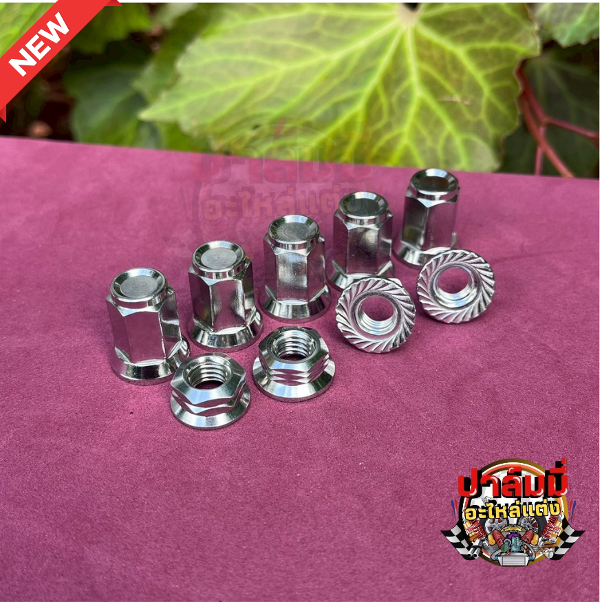 น็อตเสื้อสูบ น็อตฝาสูบ KR 150 หัวสนาม เบอร์12 (1 ชุดมี9 ตัว ) สแตนเลสแท้ 100% ได้ครบตามรูปภาพ