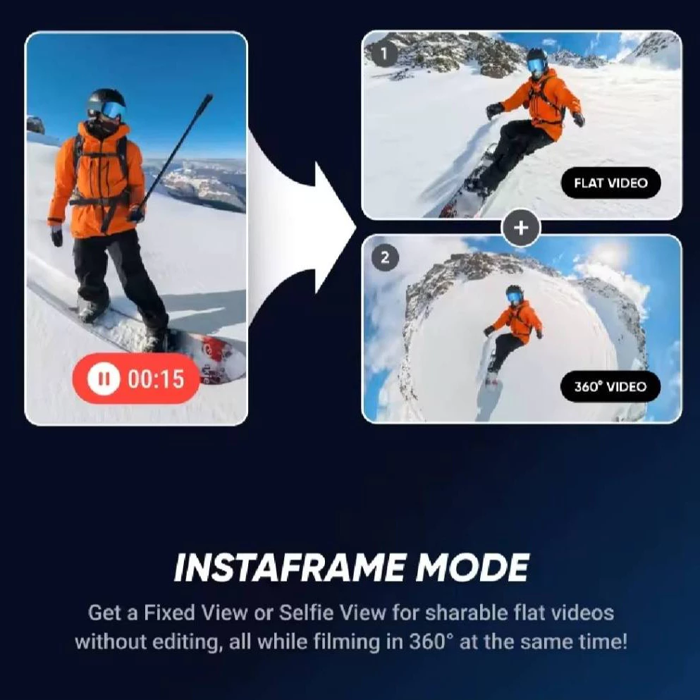 [Starter] Insta360 X5 Action Camera 8k 360 องศา ใหม่มือ 1️⃣  ในซีล แท้ 💯 % ประกันศูนย์ไทย 1️⃣ ปี thumbnail 7