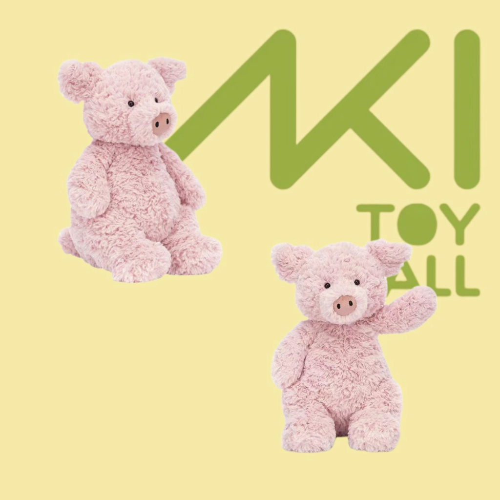 Jellycat 【ตัวแทนซื้อ】Barnabus Piggy Toy Cure Doll ตุ๊กตาคอมฟอร์ท