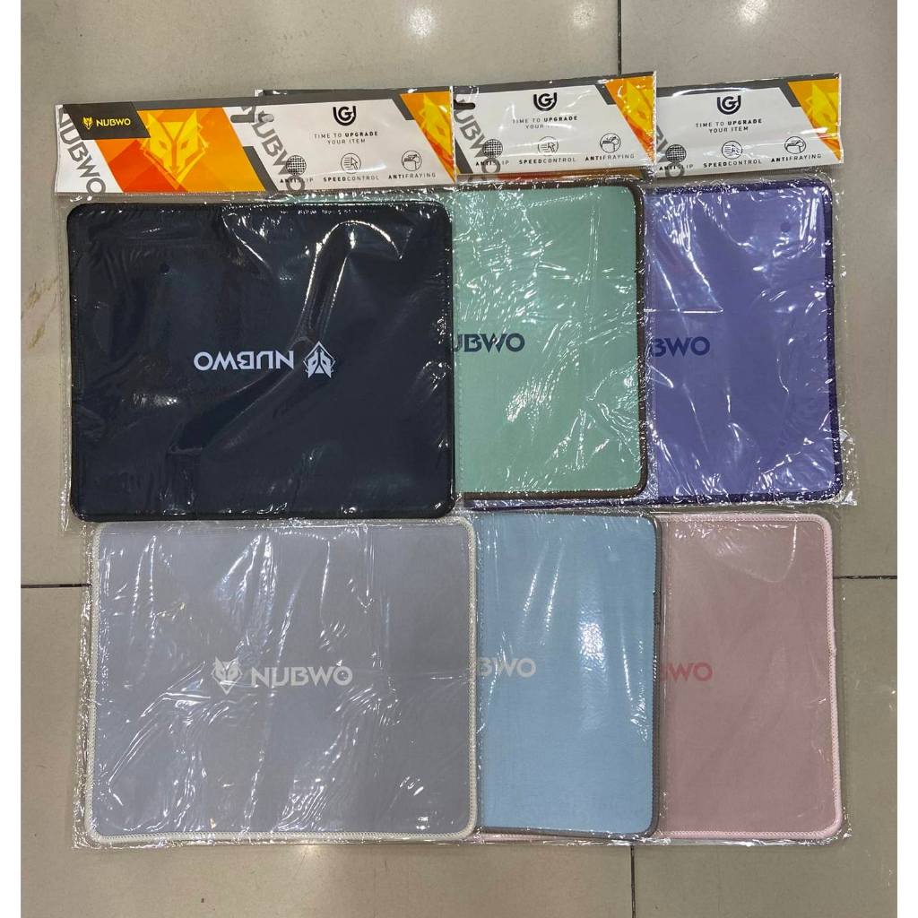 ส่งจากไทย 4แผ่น แผ่นรองเม้าส์ NUBWO รุ่น NP-050 NP-051 NP050 NP051 Mouse PAD คละสี mousepad
