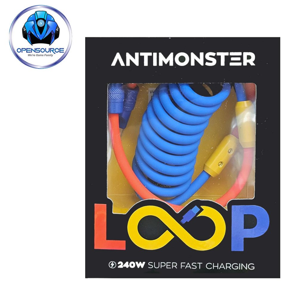(สายชารจ์เร็ว อุ้ม ANTIMONSTER 240W Super Fast Charging (C to C 1.5M) LOOP สายชาร์จ Type-C
