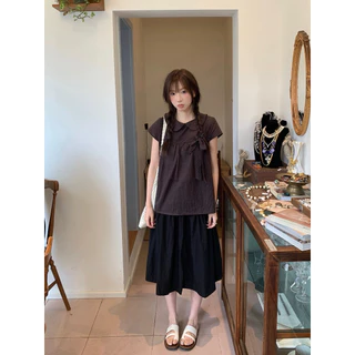 Somedays l 🐰Choco Blouse เสื้อแขนสั้นสไตล์พส.เกา พส.ญป. ที่เกากำลังฮิตมากๆ