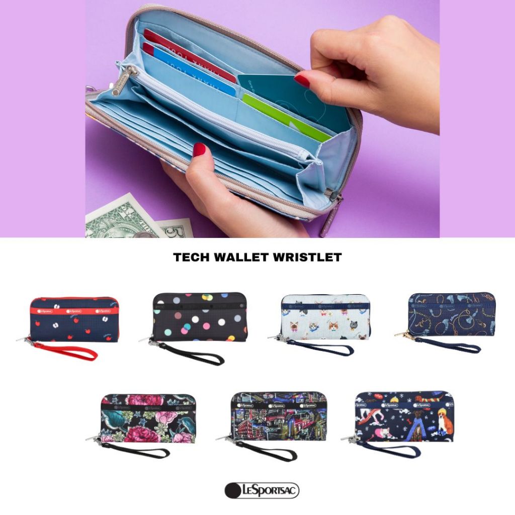Lesportsac Tech Wallet Wristlet ฺBag กระเป๋าสตางค์ กระเป๋าใส่บัตร Style 3462 - รูปที่ 2