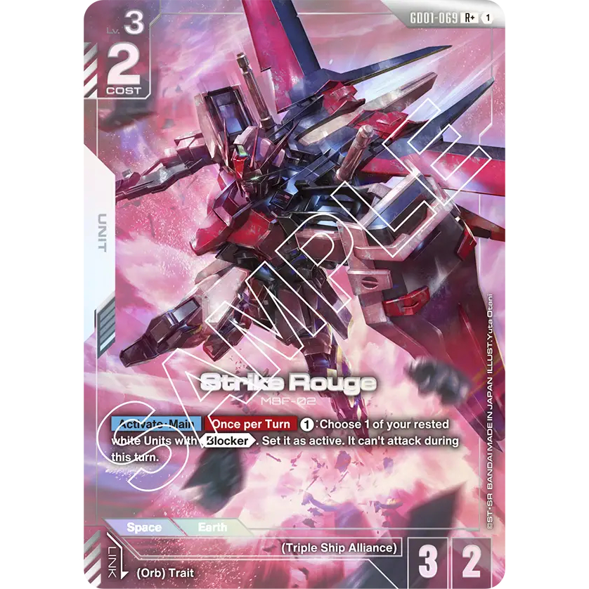 Gundam Card Game - GD01 - (White) Rare+ [ENG]