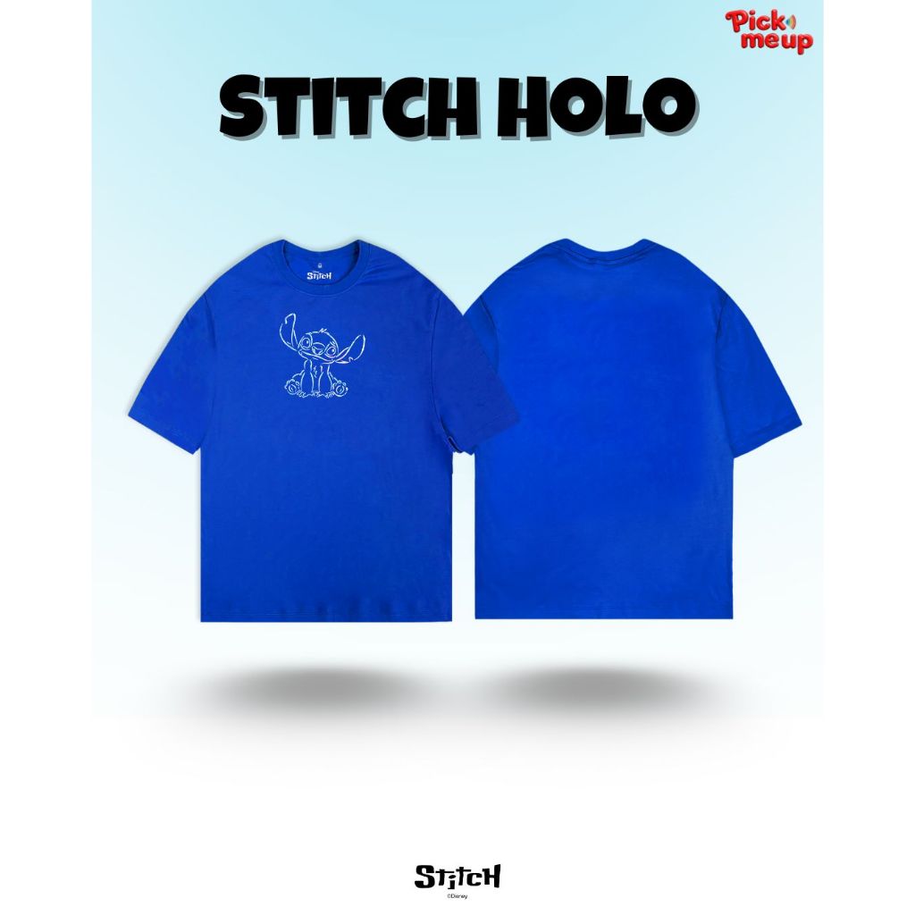 PickMeUp เสื้อยืดพิมพ์ลาย Stitch Holoลิขสิทธิ์ Disney