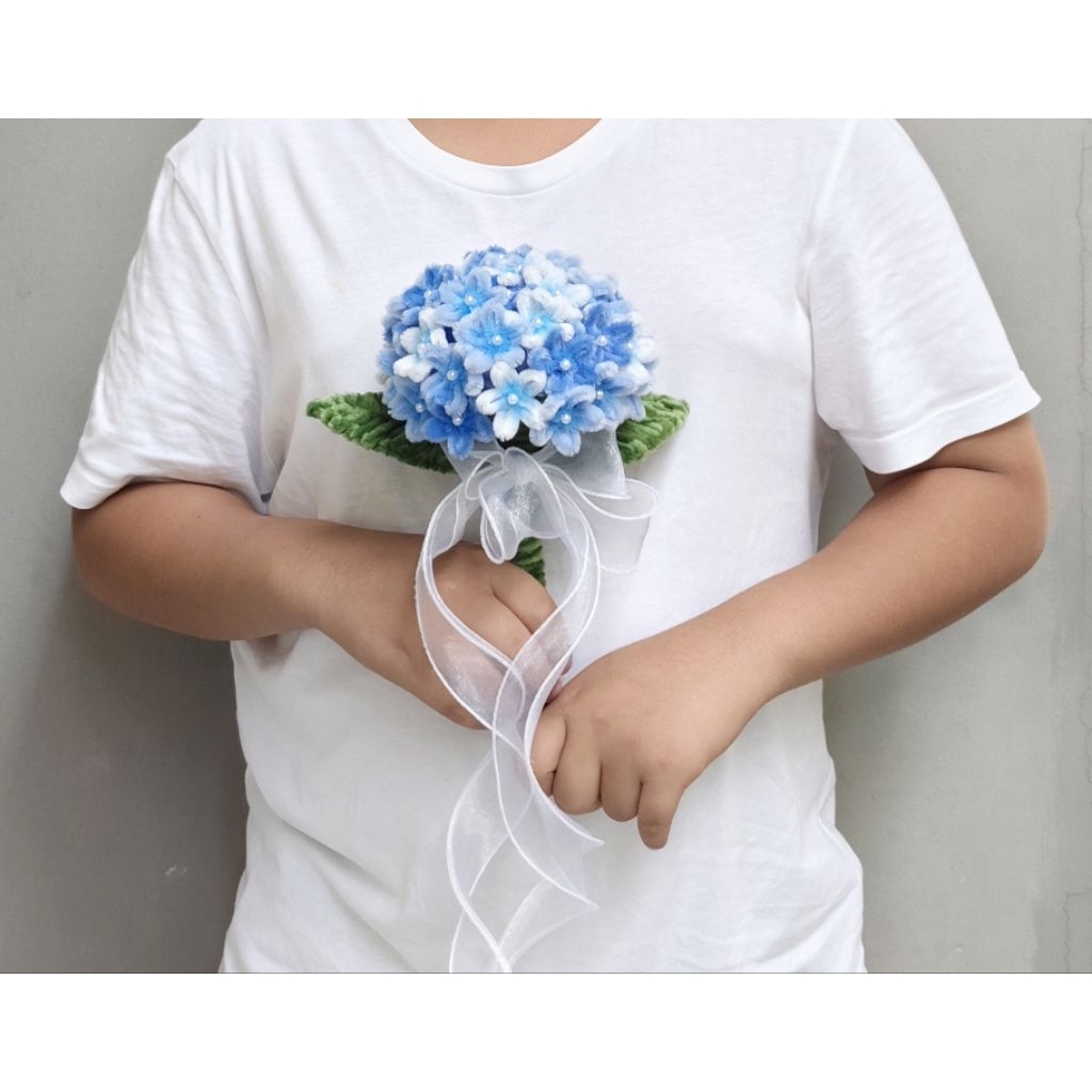 ดอกไฮเดรนเยีย ดอกไม้ปัจฉิม ดอกไม้โอกาสพิเศษ ดอกไม้ลวดกำมะหยี่ ดอกไม้ประดิษฐ์ สั่งสีอื่นได้