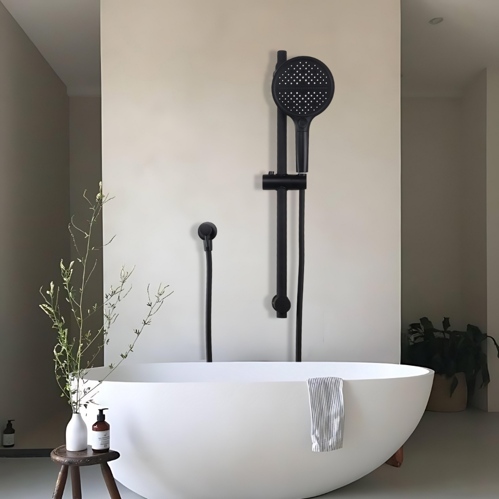 ชุดฝักบัวอาบน้ำ วัสดุมีคุณภาพ หน้ากว้าง 15 ซม. ปรับน้ำ 3 ระดับ ราวปรับเลื่อนขึ้น-ลง ได้ น้ำไหลแรง - รูปที่ 6