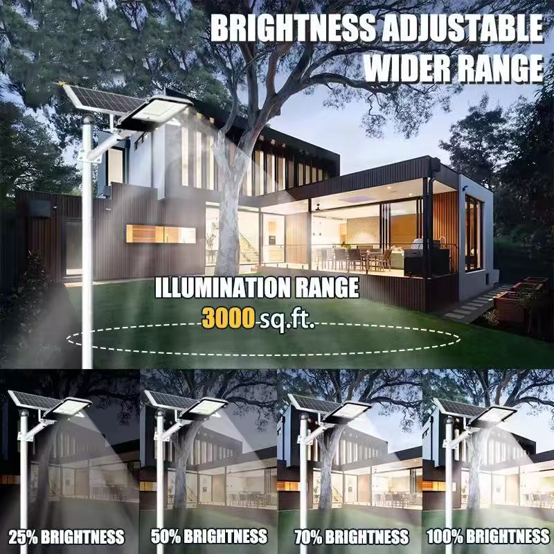 ไฟโซล่าเซลล์ 100W 300W 500W โซล่าเซลล์ ไฟถนน LED solar light สว่างค้าง IP67 ป้องกันฟ้าผ่า ราคา ถูกที่สุด ดีลบีเคเค แกลเลอรีภาพที่ 6